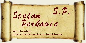 Stefan Perković vizit kartica